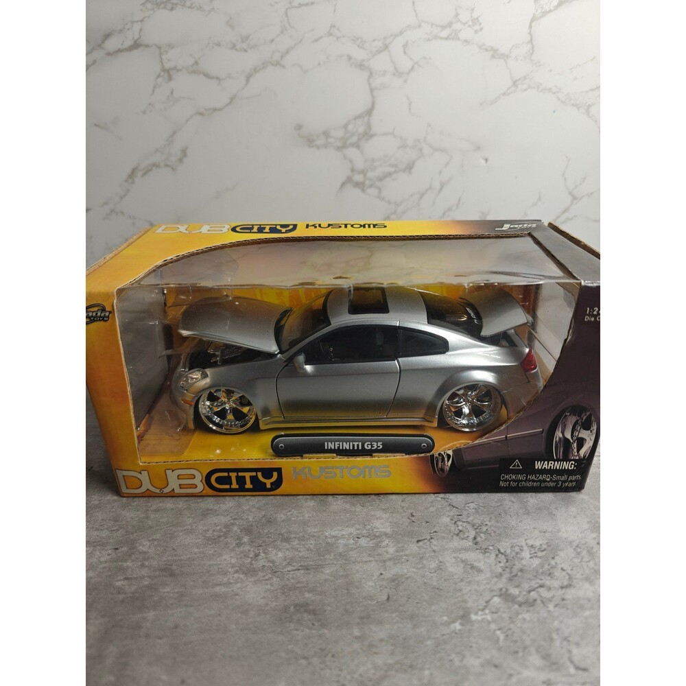 Jada Dub City Diecast Infiniti G35 Coupe Silver 1/24 Scale In Box